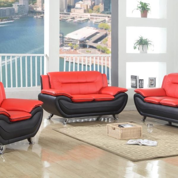 Wesley  -RED PU SOFA
