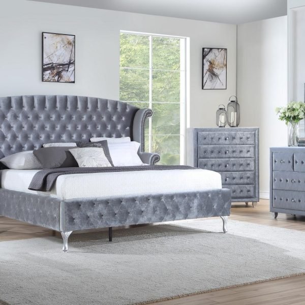 Olivia-KING BED FRAME - DRESSER - MIRROR - CHEST - NIGHTSTAND