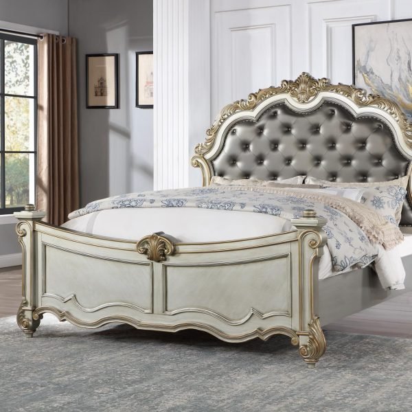 Ashton-ANTIQUE PLATINUM QUEEN BED