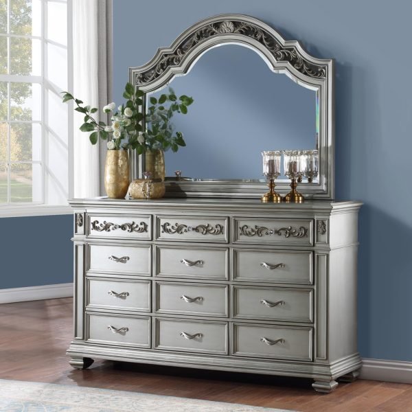 Bryn-SILVER METALLIC MIRROR