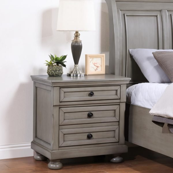 Fiona-LIGHT GRAY NIGHTSTAND