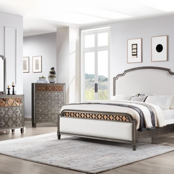 Juliet-KING BED-DRESSER-MIRROR