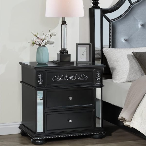Layla-BLACK Nightstand