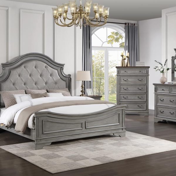 Nadia-KING BED FRAME - DRESSER - MIRROR - CHEST - NIGHTSTAND