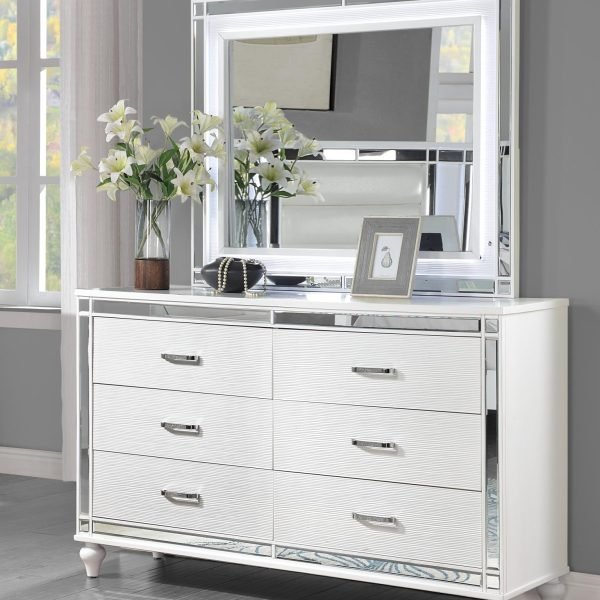 Delilah-WHITE GLOSS LED MIRROR