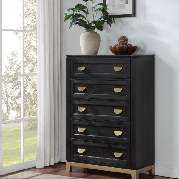 Reese-BLACK/GOLD CHEST