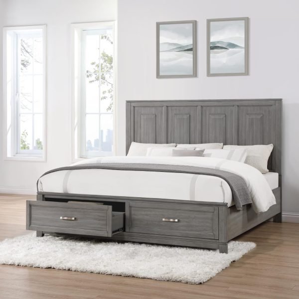 Stella-GRAY QUEEN BED