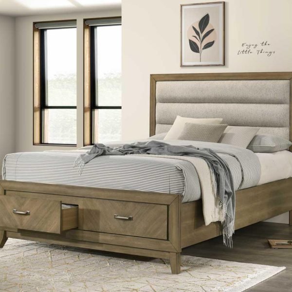 Yusuf-ANTIQUE GRAY QUEEN BED