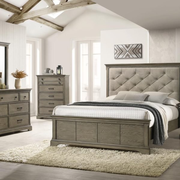 Grace-QUEEN BED-DRESSER-MIRROR