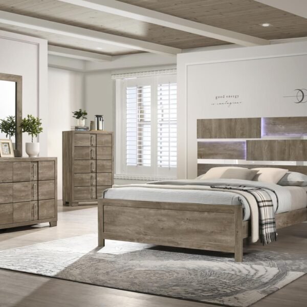 Quinn-QUEEN BED-DRESSER-MIRROR