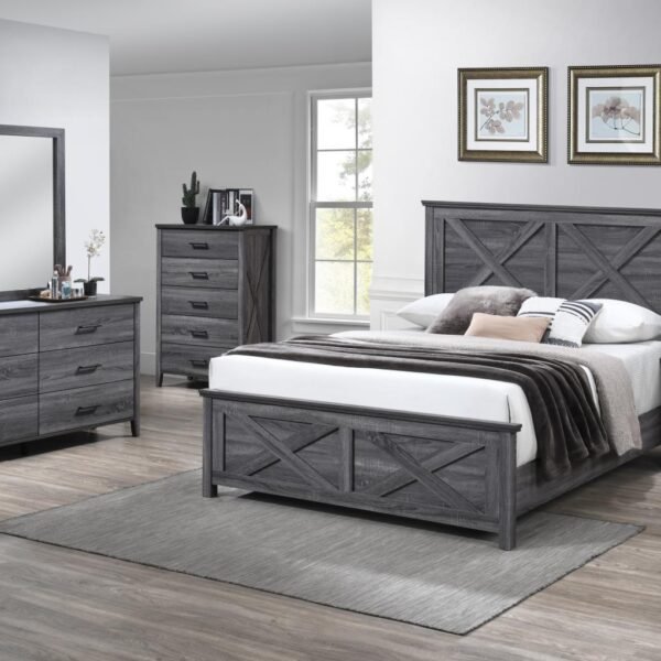 Rebecca-QUEEN BED-DRESSER-MIRROR