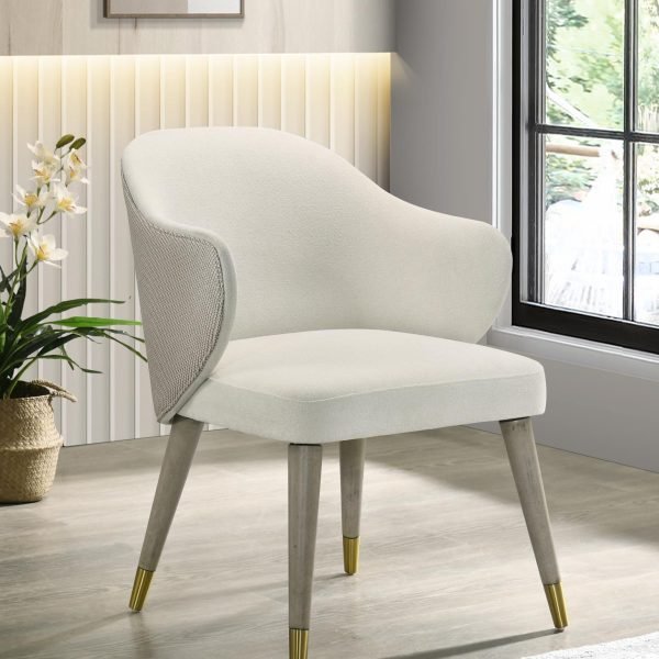 Frederick-GRAY OAK/TILTON IVORY DINING CHAIR (2/BOX)