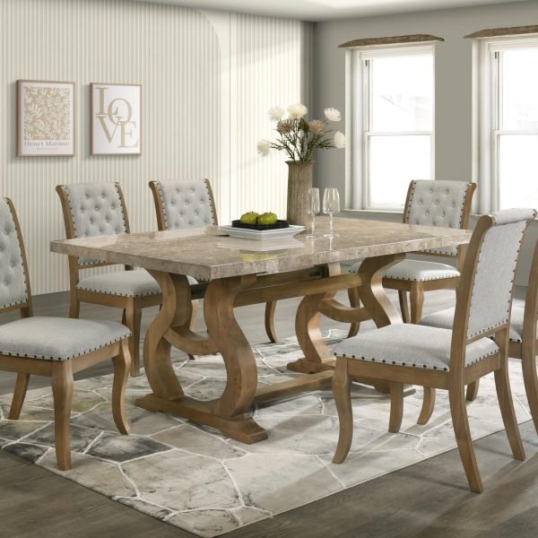 Barb-DINING TABLE & 6 SIDE CHAIRS