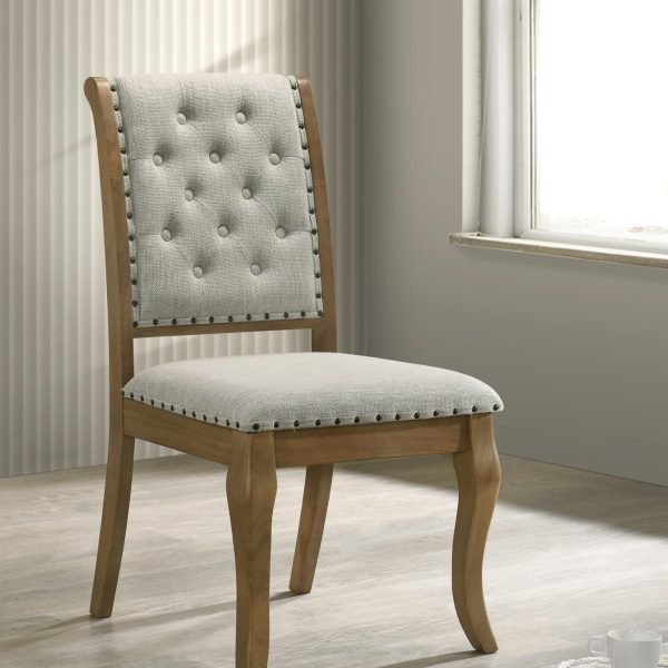 Barb-ANTIQUE OAK DINING CHAIR (2/BOX)..