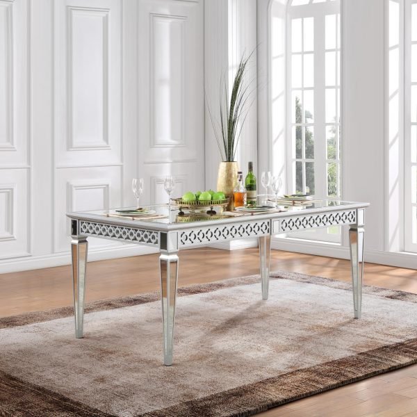 Sylvie-SILVER/MIRROR DINING TABLE