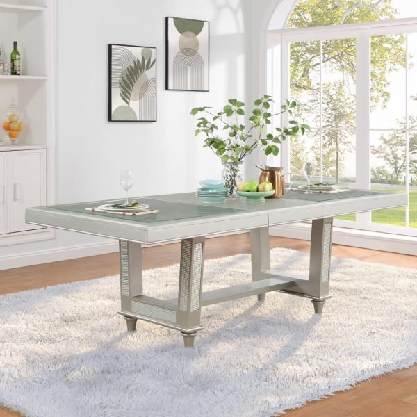 Mortimer-SILVER SHIMMER RECT DINING TABLE