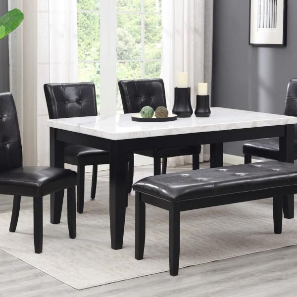 Wilhelmina-DINING TABLE & 4 CHAIRS & BENCH