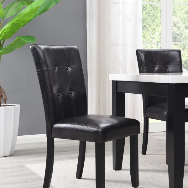 Wilhelmina-BLACK SIDE CHAIR (2/BOX)