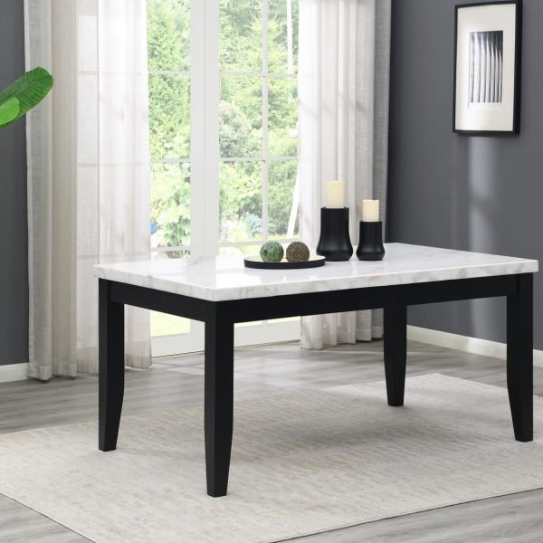 Wilhelmina-WHITE MARBLE DINING TABLE