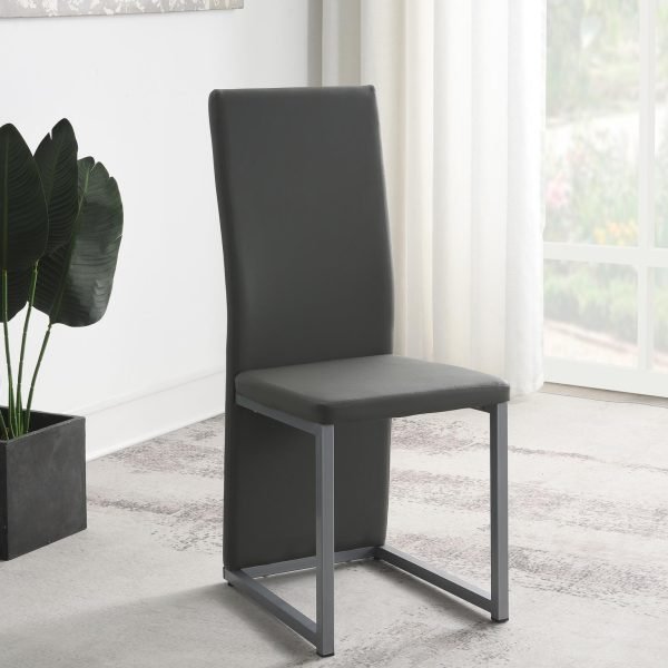 Desdemona-CHARCOAL DINING SIDE CHAIR (PRICE PER CHAIR )