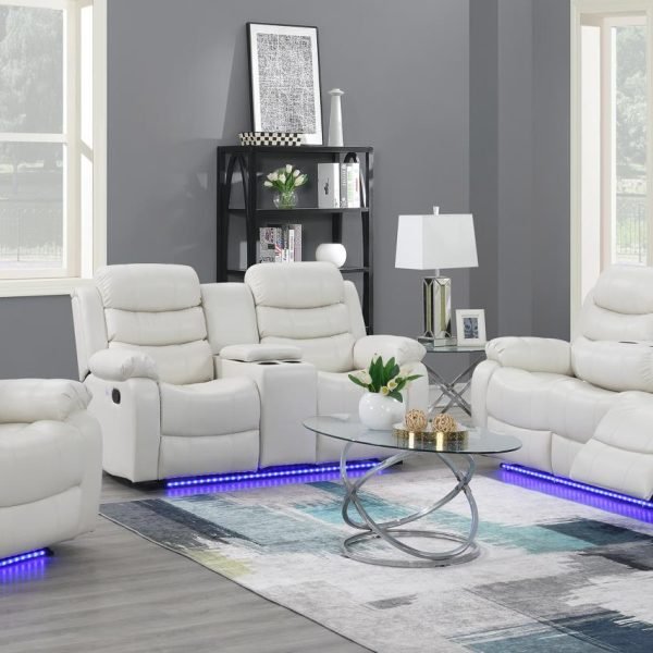 Carter  -WHITE MOTION LED SOFA