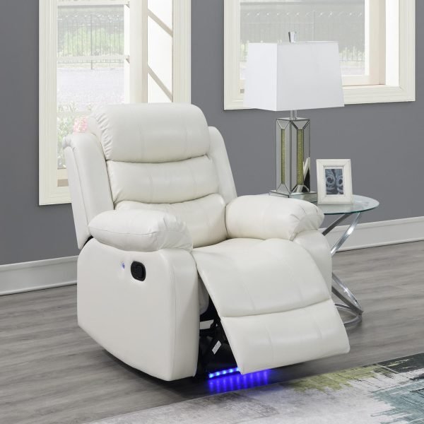 Carter  -WHITE MOTION LED CHAIR