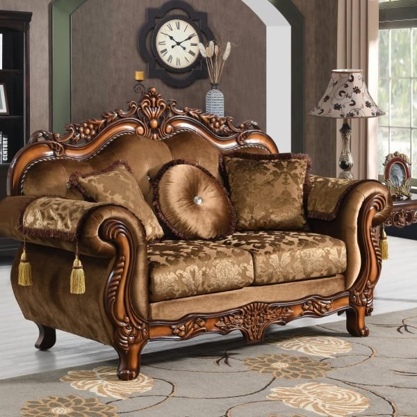 Ella  -TRADITIONAL BROWN LOVESEAT