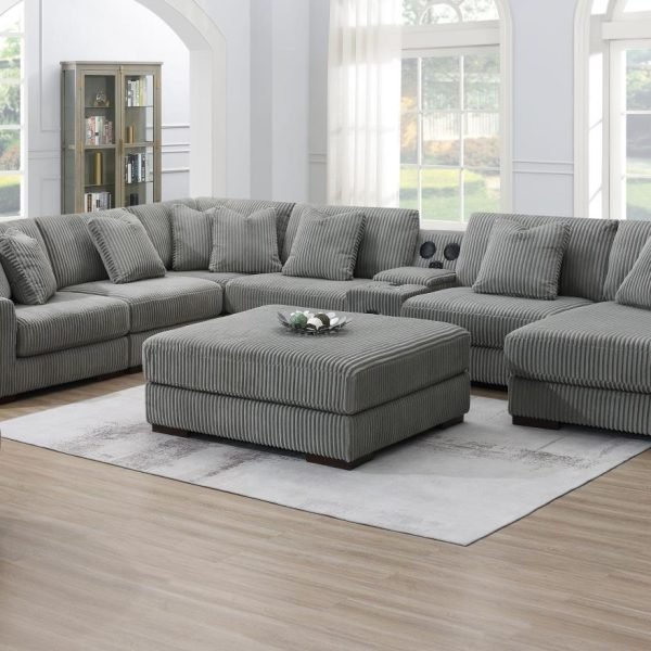 Jasmine  -6PC SET (2 ARMLESS CHAIRS, 1 CONSOLE, 1 RIGHT CHAISE, 1 LAF SEAT, 1 WEDGE)