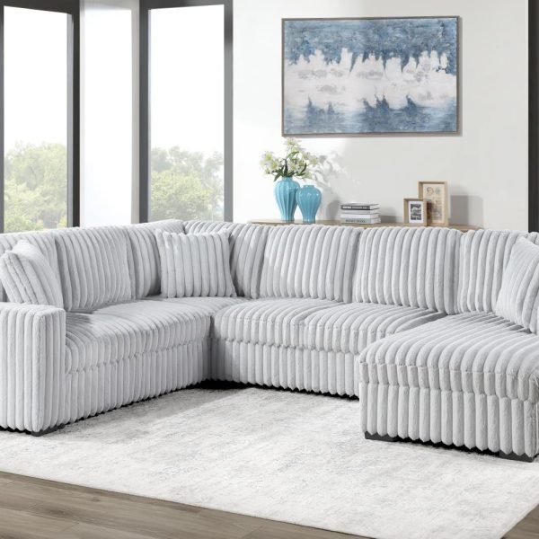 Mason  -GRAY 3 PC SECTIONAL W/USB