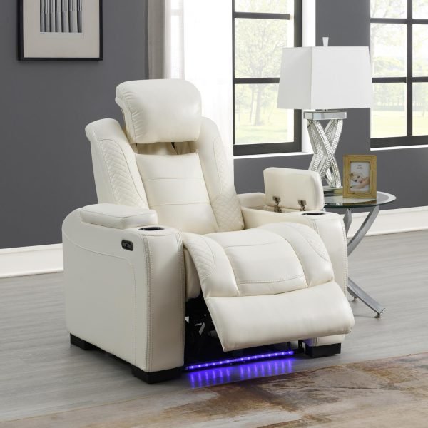 Zara-WHITE LED POWER RECLINING W/PWR HEADREST CHAIR