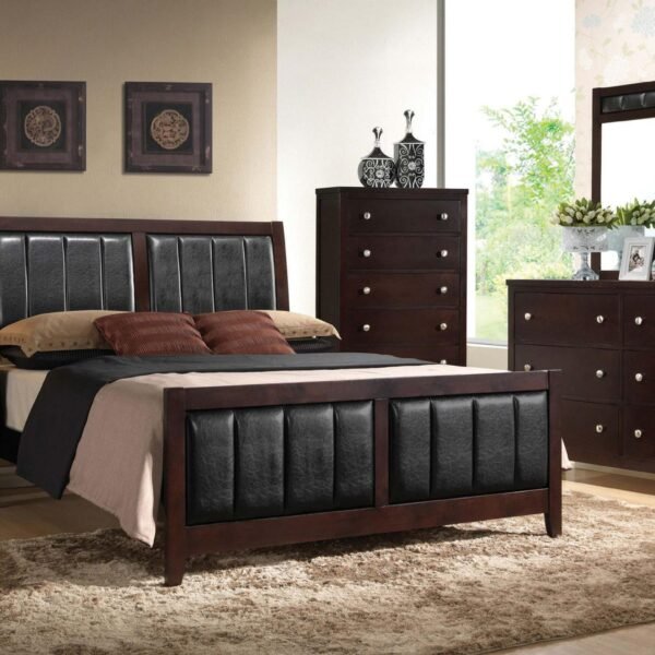 Carlton 5-piece Eastern King Bedroom Set  Cappuccino Copy