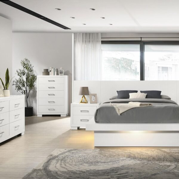 Jessica 6-piece Queen LED
  Bedroom Set Snow White