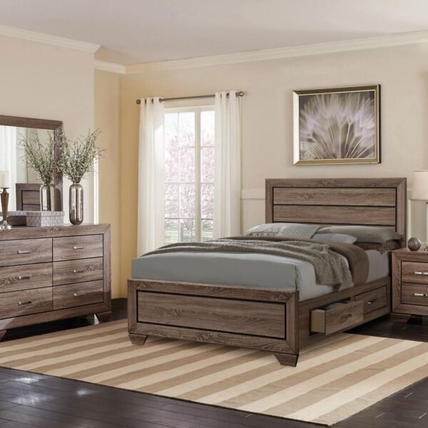 Kauffman 4-piece Eastern King Bedroom
Set Washed Taupe