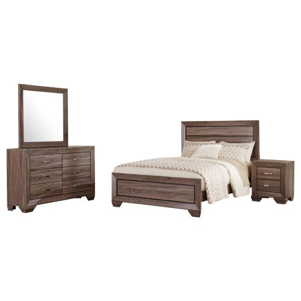 Kauffman 4-piece California King Bedroom
Set Washed Taupe