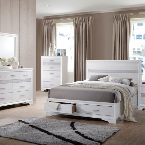 Miranda 5-piece California King Bedroom
  Set White