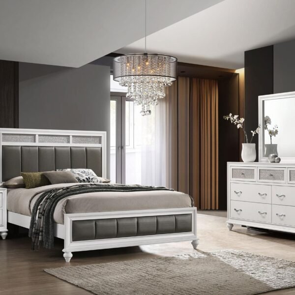 Barzini 4-piece California King Bedroom
Set White