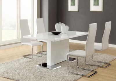 Anges 5-piece Dining Table Set White
High Gloss and White