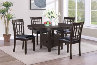 Lavon 5-piece Oval Extension Leaf Dining
Set Espresso