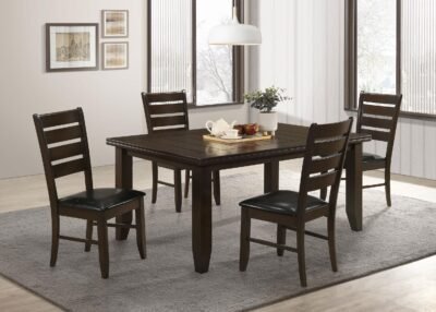 Dalila 5-piece Rectangular Dining Table
Set Cappuccino