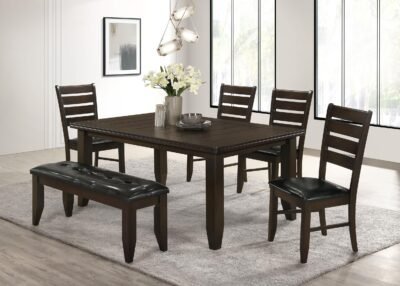 Dalila 6-piece Rectangular Dining Table
Set Cappuccino