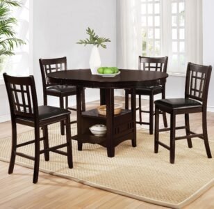 Lavon 5-piece Oval Counter Height Dining
Set Espresso