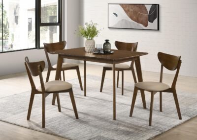 Kersey 5-piece Rectangular Dining Table
Set Chestnut