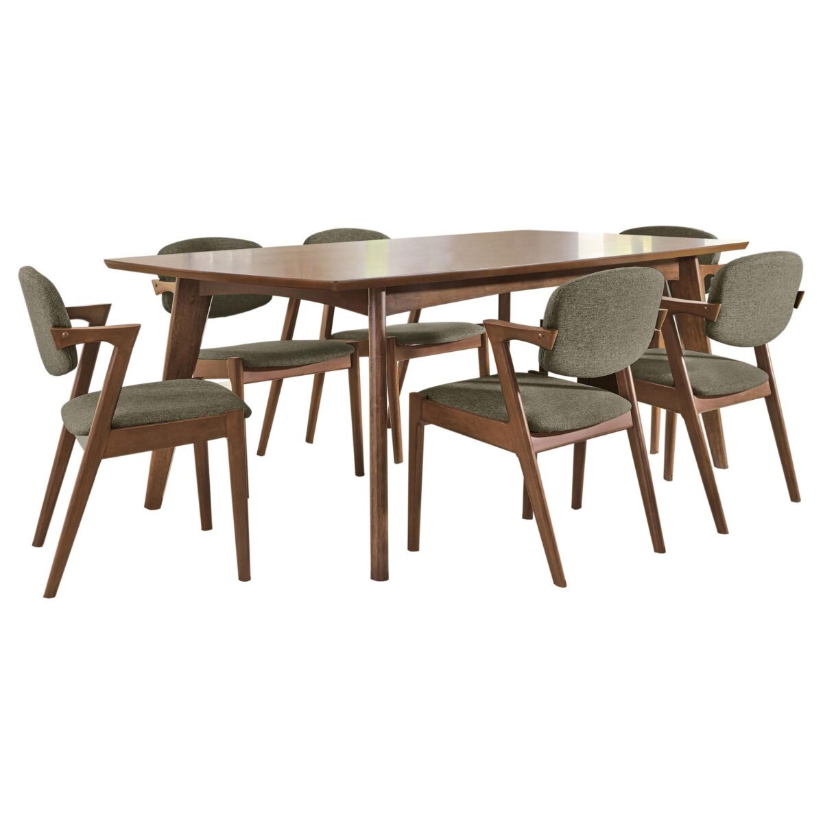 Malone 7-piece Rectangular Dining Table Set Dark Walnut - The Furniture ...