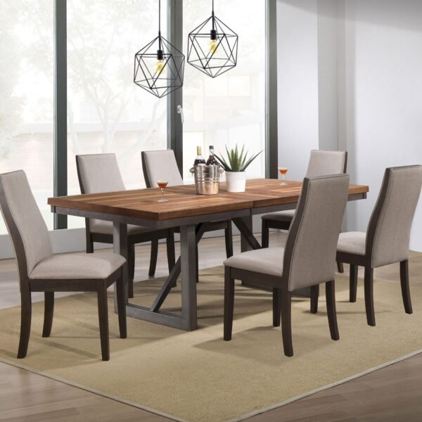 Spring Creek 7-piece Rectangular Dining Table Set Taupe