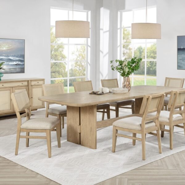 Kailani 10-piece Wood Dining Set with Sideboard Beige Oak