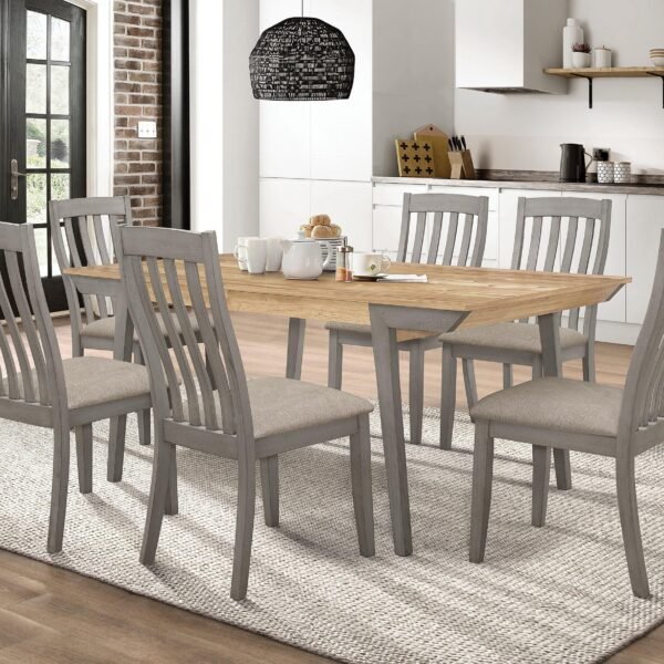 Nogales 7-piece Rectangular Dining Table Set Coastal Grey
