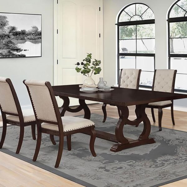Brockway 5-piece Extension Leaf Dining Set Antique Java