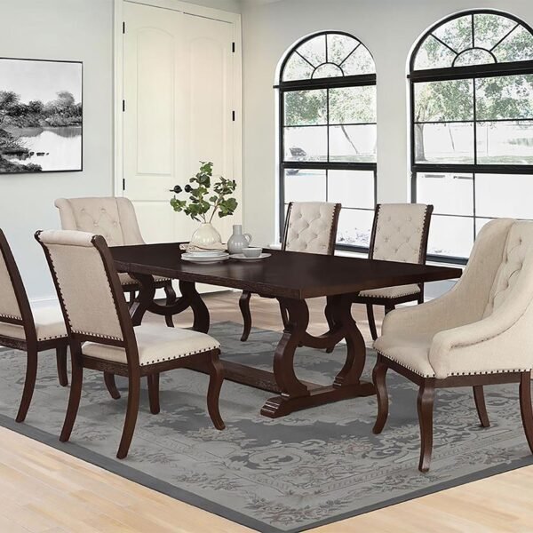 Brockway 7-piece Extension Leaf Dining Set Antique Java
