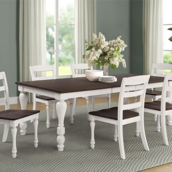 Madelyn 7-piece Rectangular Dining Table Set Coastal White