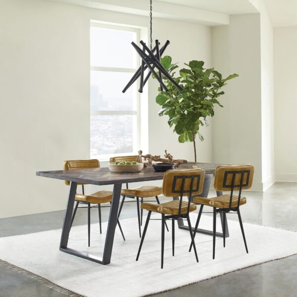 Misty 5-piece Rectangular Dining Set Sheesham and Camel